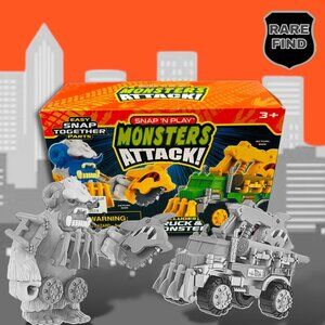 Nikko Toys Monsters Attack! Snap 'N Play Kit Includes Boat & Monster!